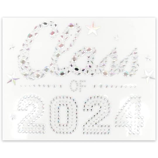 Iridescent Silver 2024 Graduation Cap Bling Stickers by Recollections&#x2122;